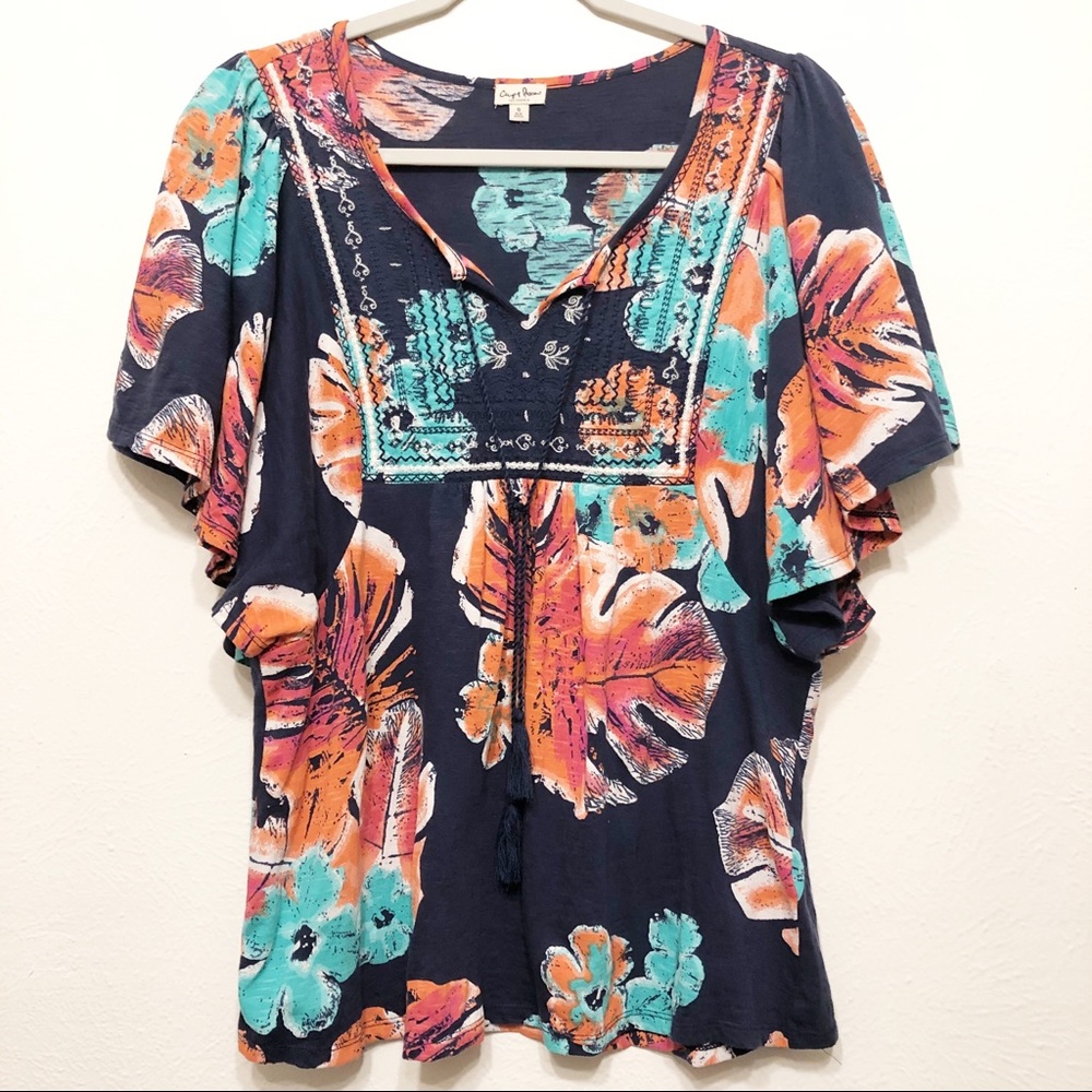 Chip & Pepper Leaf/Floral Tunic - Small